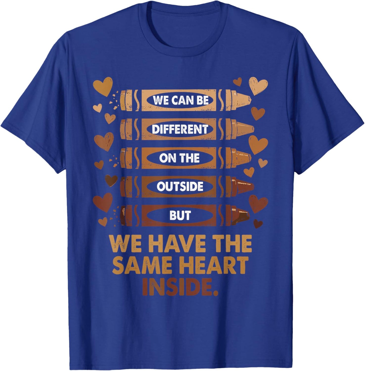 Black History Month We Have Same Heart Inside Teacher Kids T-Shirt - T-Shirt | Royal