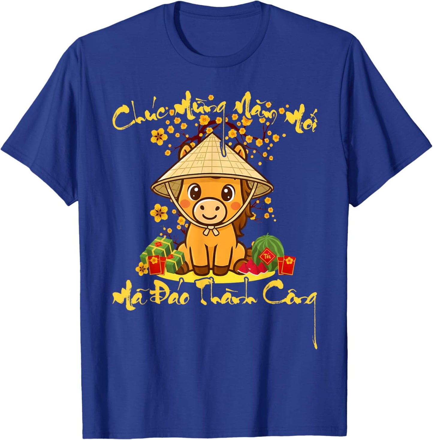 Cute Horse TET Vietnamese New Year 2026 Year of The Horse T-Shirt - T-Shirt | Royal