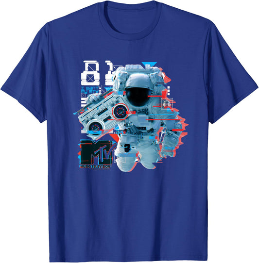 I Want My MTV Space Astronaut Ghetto Blaster T-Shirt - T-Shirt | Royal
