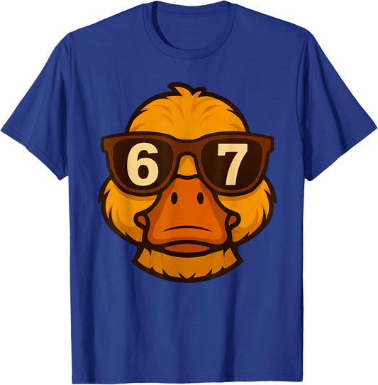 Funny Duck Sunglasses 67 Six Seven Meme T-Shirt - T-Shirt | Royal