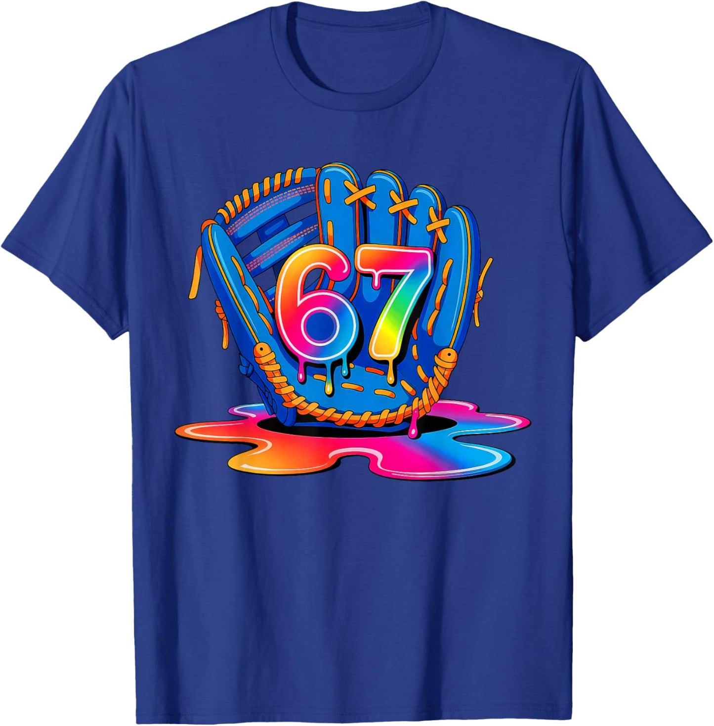 Baseball Drip Ice Cream 67 Lifestyle 101 T-Shirt - T-Shirt | Royal