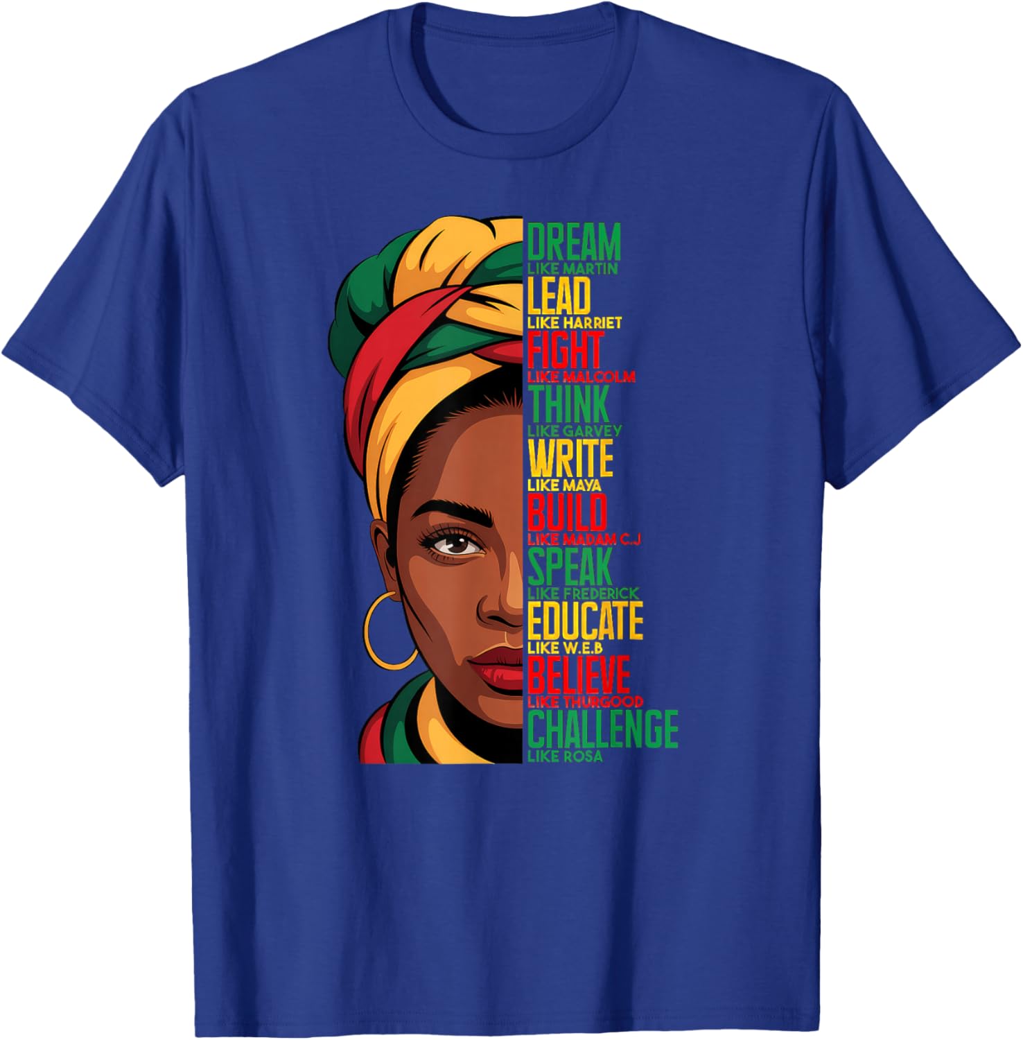 Black History Month Dream Like Martin T-Shirt - T-Shirt | Royal