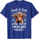 Just a Girl Who Loves Highland Cows Scottish Highland Cows T-Shirt - T-Shirt | Royal