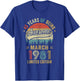 Vintage March 1981 Old 45Th Birthday Men Women T-Shirt - T-Shirt | Royal