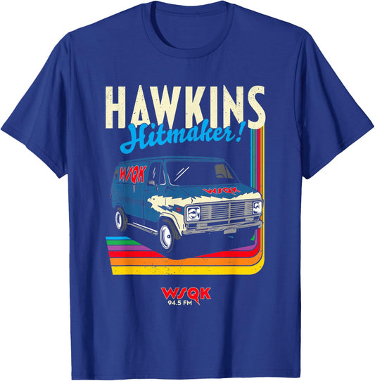 Stranger Things Season 5 Hawkins Hitmaker! Vintage Van Logo T-Shirt - T-Shirt | Royal