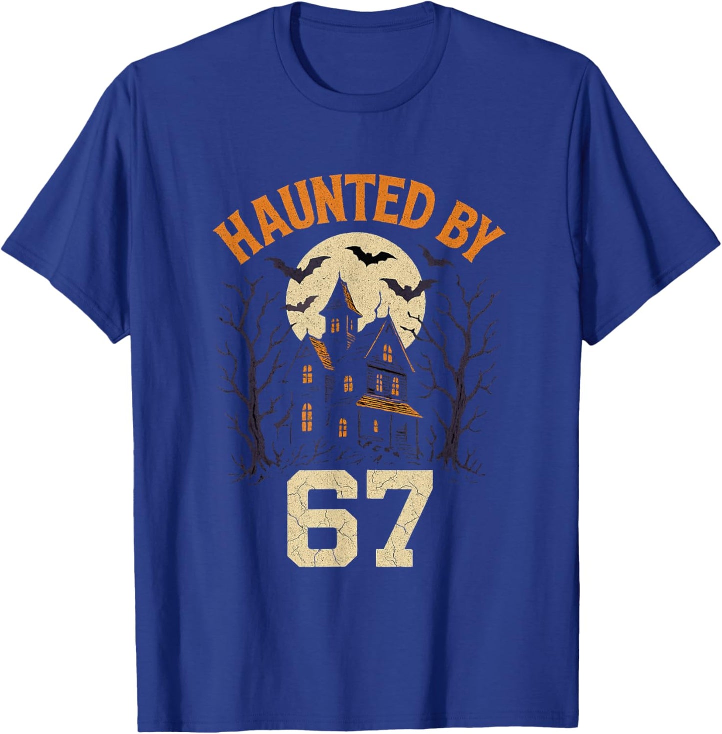 67 Meme Halloween Costume Haunted by 6-7 Brainrot Six Seven T-Shirt - T-Shirt | Royal