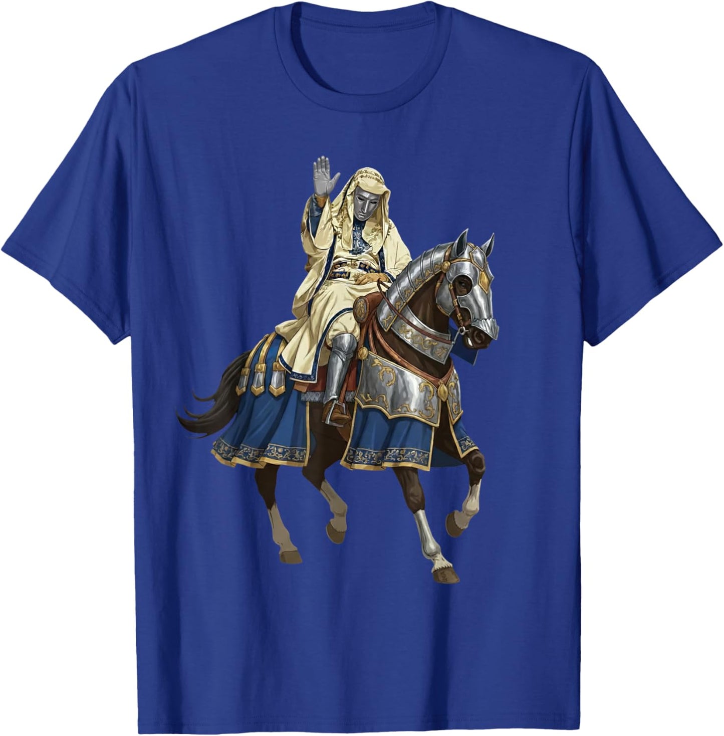 Silver Mask King Baldwin IV Golden Mask Medieval Art T-Shirt - T-Shirt | Royal