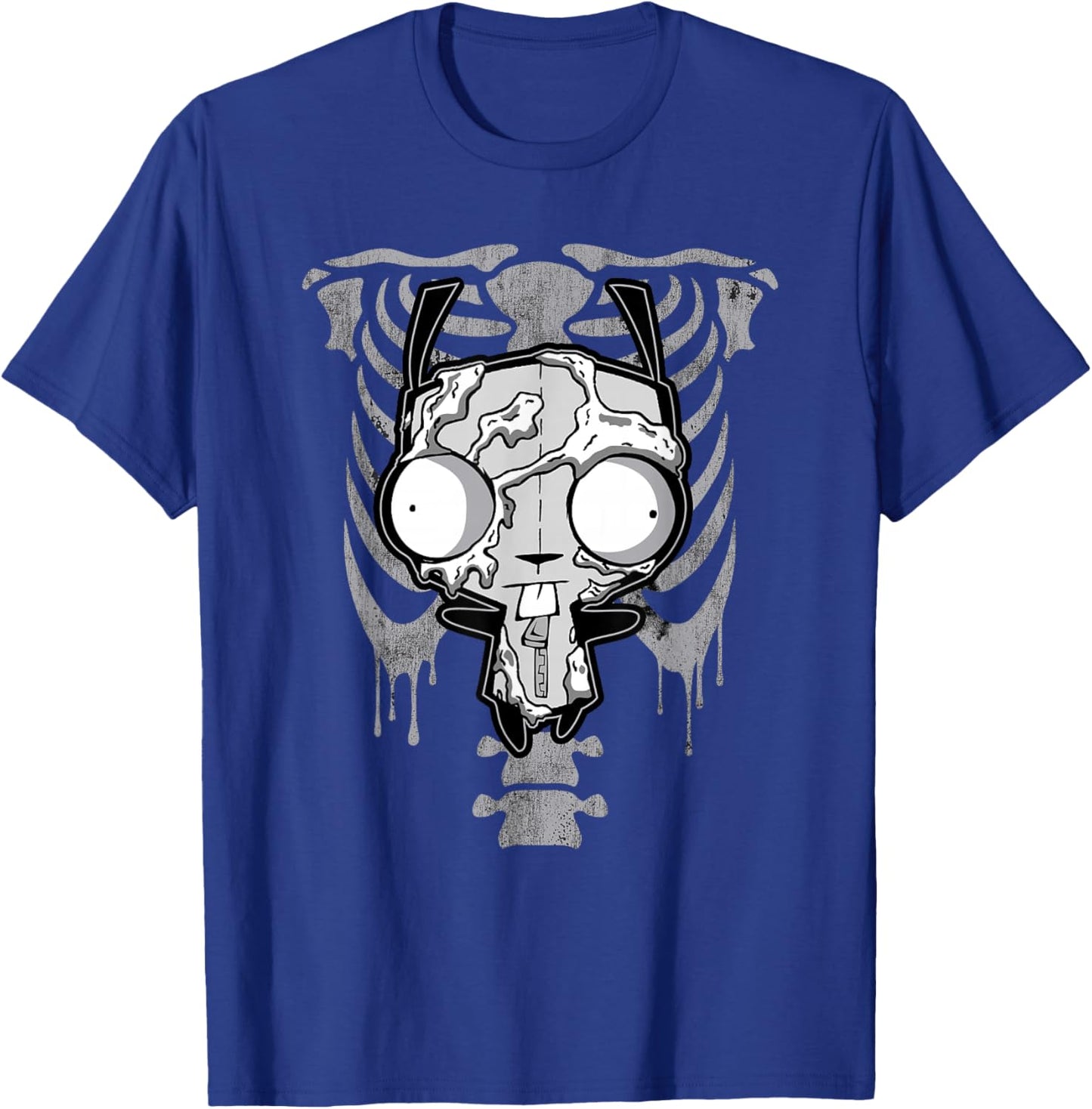 Invader Zim Gir Skeleton Rib Cage T-Shirt - T-Shirt | Royal