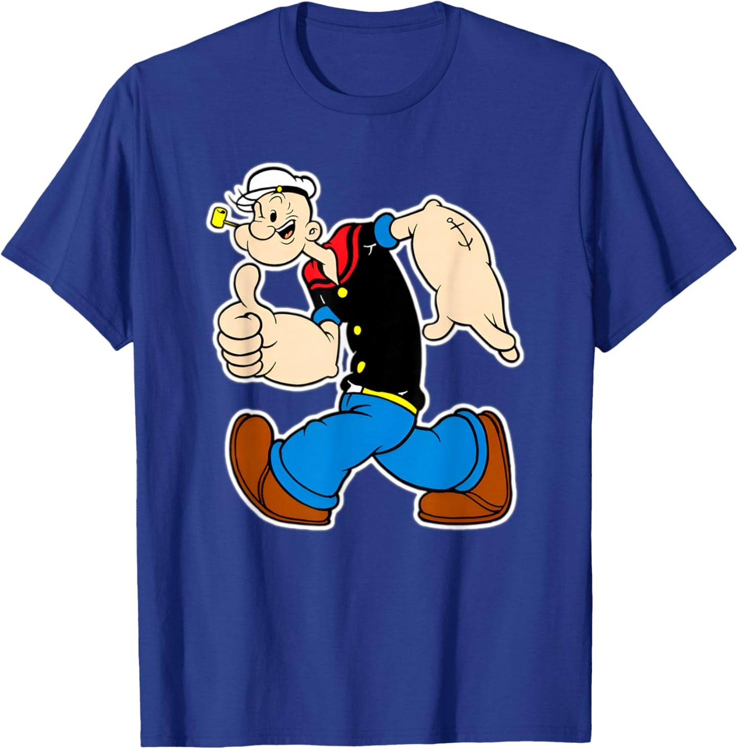 Vintage Pop Eye Cartoon Thumbs Up T-Shirt - T-Shirt | Royal