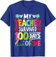 Kids 100th Day of School My Teacher Survived 100 Days of Me Boys T-Shirt - T-Shirt | Royal