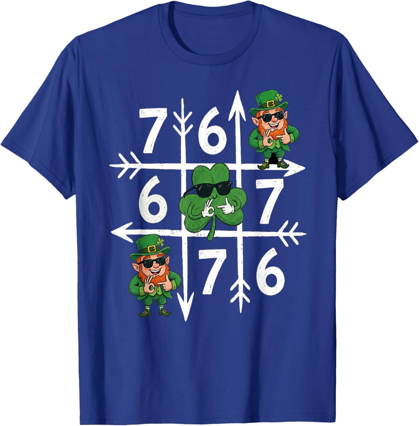 Funny 6 7 St. Patricks Day Six Seven Meme T-Shirt - T-Shirt | Royal