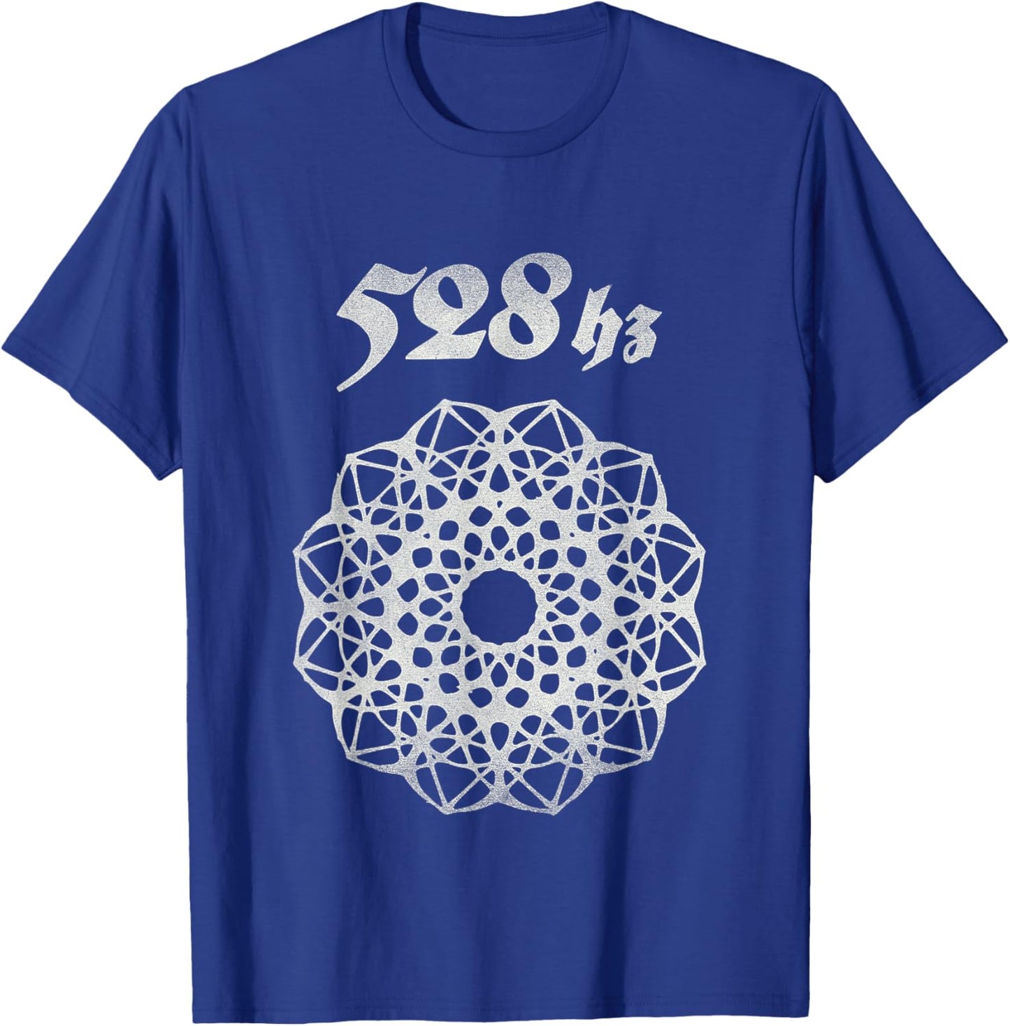 528 Hz Divine Frequency Cymatics Aesthetic Geometry T-Shirt - T-Shirt | Royal