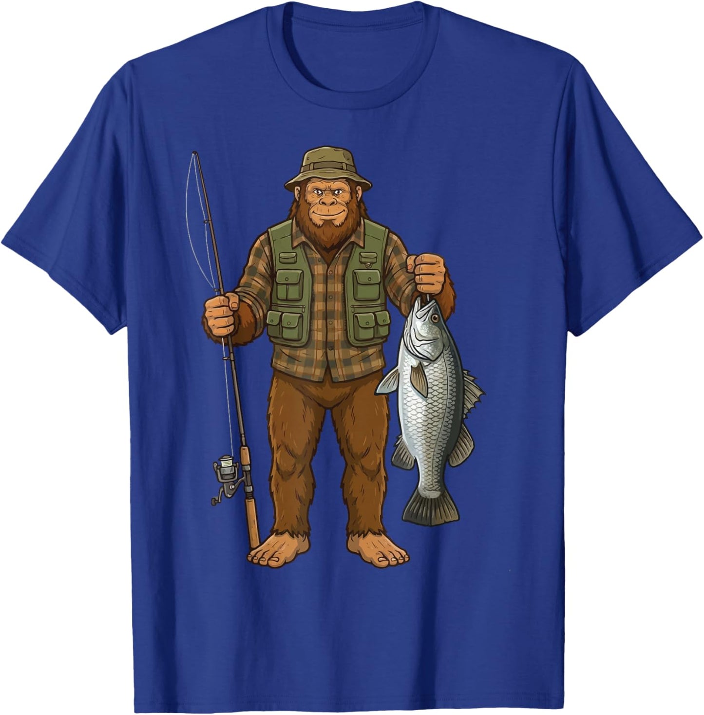 Barramundi Bigfoot Fisher T-Shirt - T-Shirt | Royal