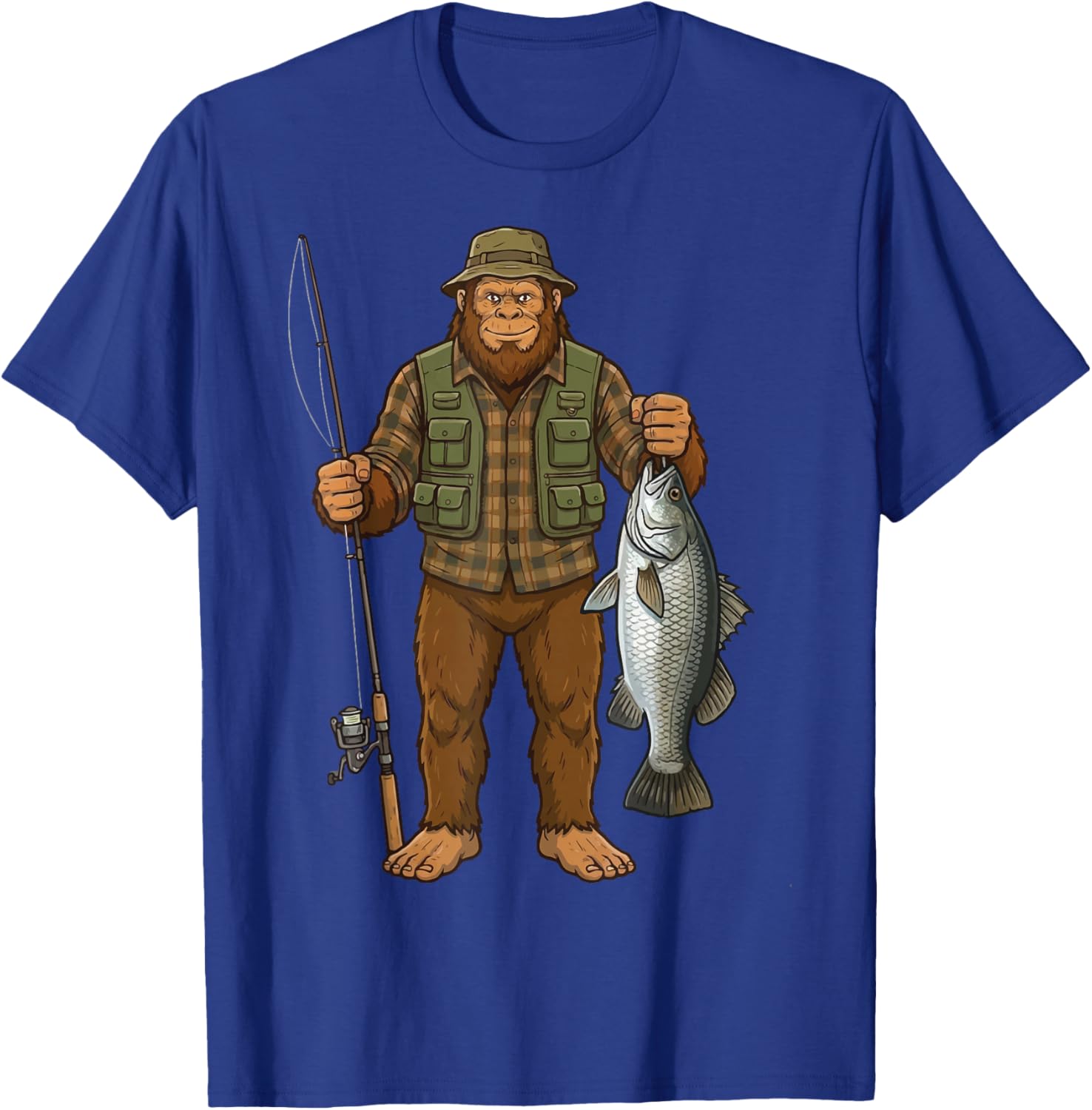 Barramundi Bigfoot Fisher T-Shirt - T-Shirt | Royal