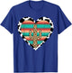 Serape Cactus Leopard Cow Print Cactus Turquoise Rustic T-Shirt - T-Shirt | Royal