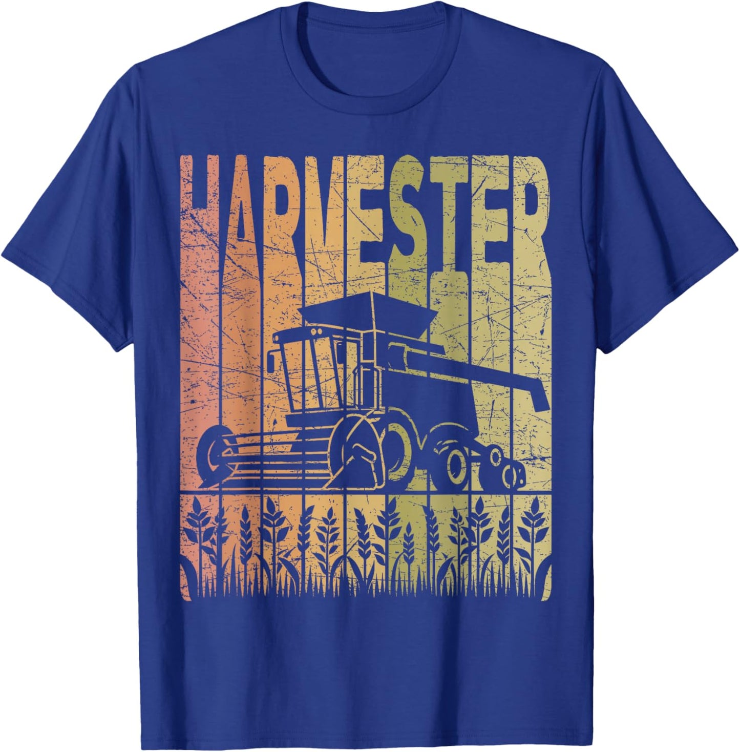 Harvester Vintage Harvesting Retro Harvest T-Shirt - T-Shirt | Royal