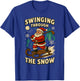 Funny Santa Golfing Christmas Golfer Golf Xmas Men Boys Kids T-Shirt - T-Shirt | Royal