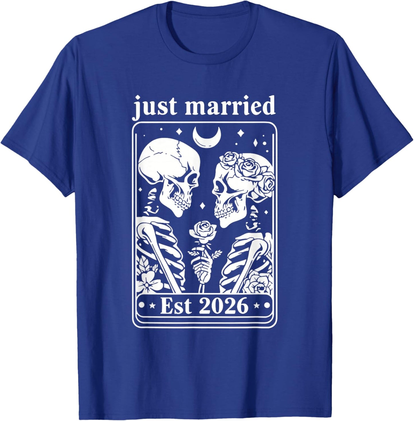 Skeleton Couple Bride and Groom Wedding T-Shirt - T-Shirt | Royal