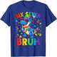 Six Seven Bruh 67 Autism Awareness Dinosaur T-rex Boys Kids T-Shirt - T-Shirt | Royal