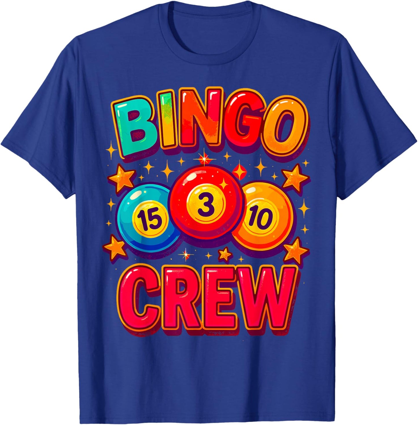 Bingo Crew Funny Retro Game Night T-Shirt - T-Shirt | Royal