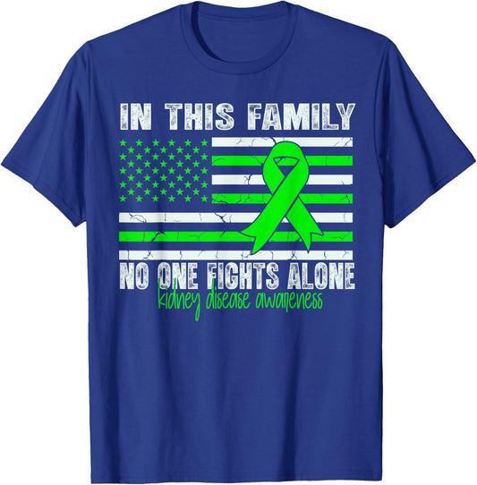 Kidney Disease Awareness Support Flag us Kidney Disease T-Shirt - T-Shirt | Royal