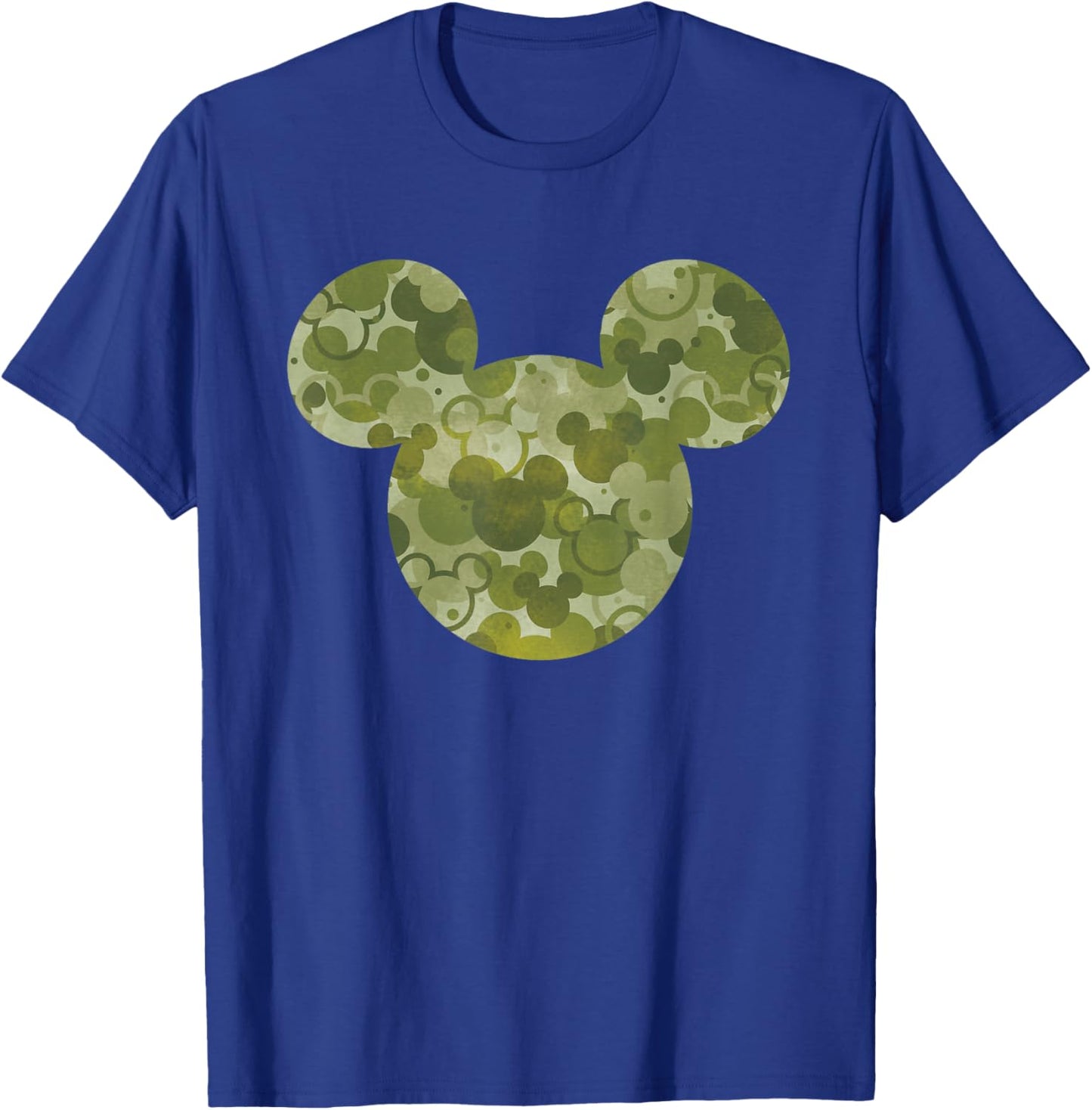 Disney Mickey Mouse Icon Green Camo Camouflage Pattern T-Shirt - T-Shirt | Royal