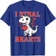 Valentine T rex I Steal Hearts T-Shirt - T-Shirt | Royal
