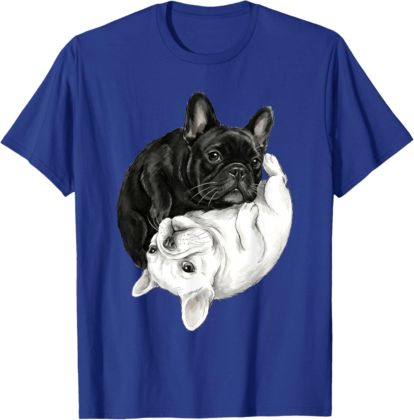 Ying Yang French Bulldogs Funny Frenchie T-Shirt - T-Shirt | Royal