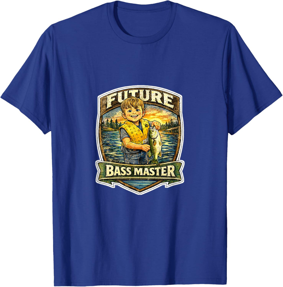 Future Bass Master Kid Fisherman T-Shirt - T-Shirt | Royal