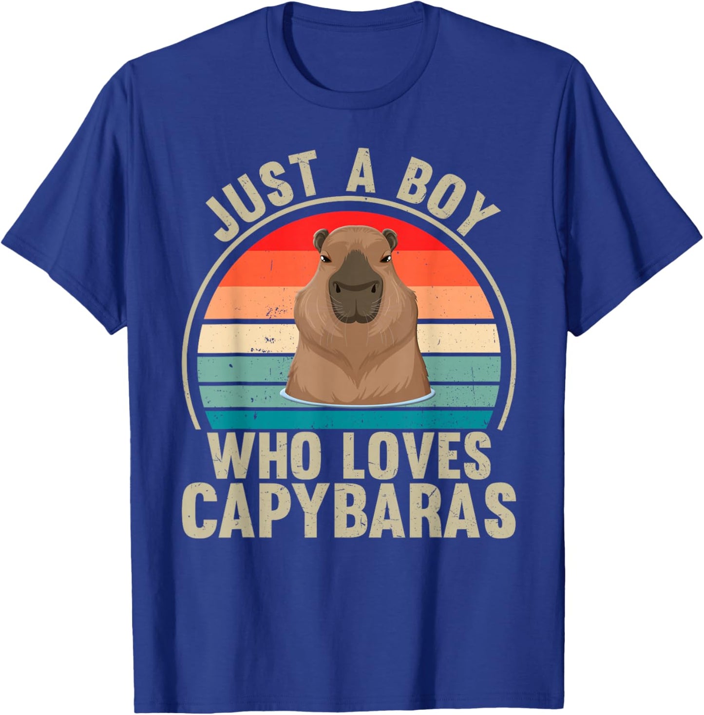 Just A Boy Who Loves Capybaras Recto Capybara Lover T-Shirt - T-Shirt | Royal