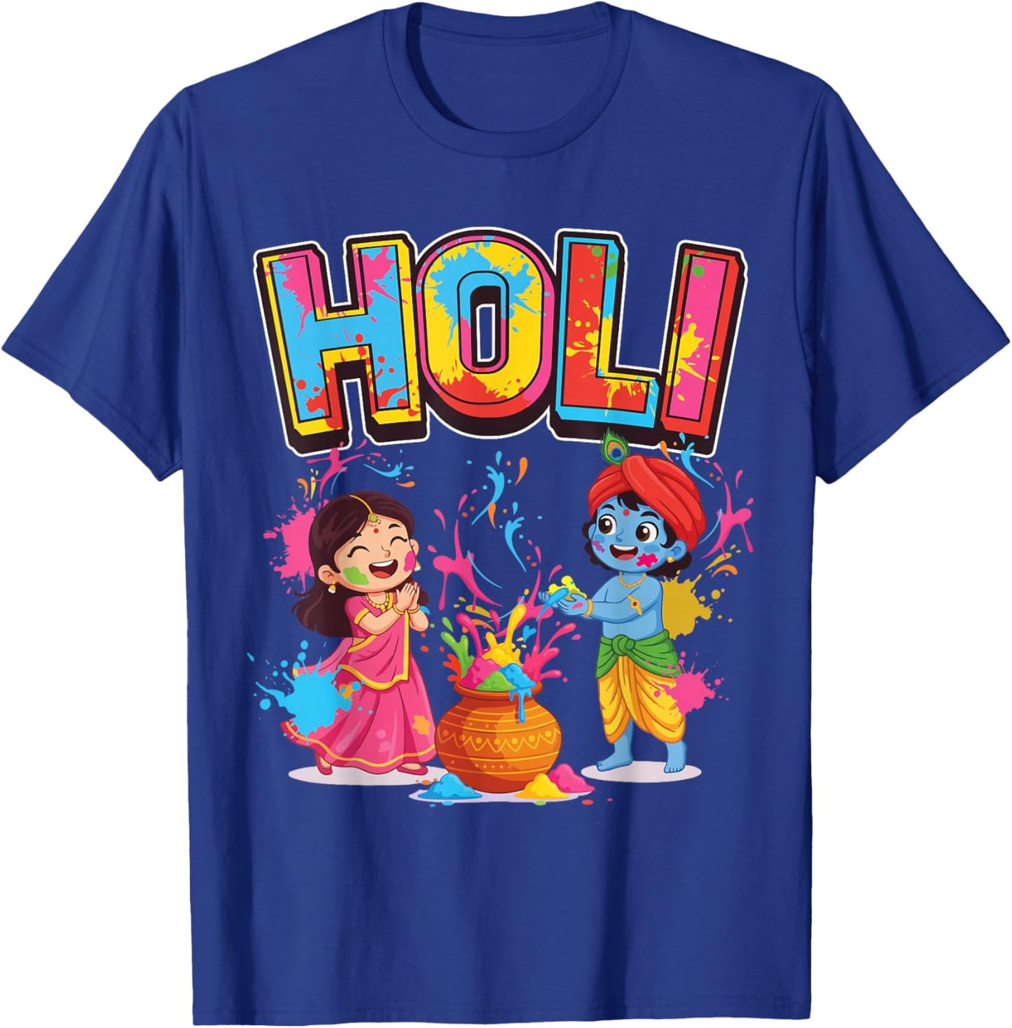Holi Indian Hindu Spring Holi Festival of Colors Happy Holi T-Shirt - T-Shirt | Royal