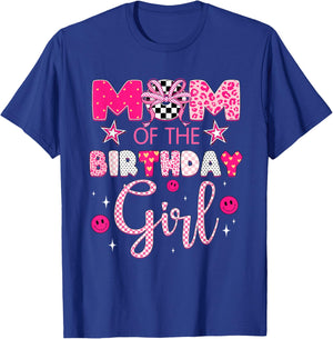 Mom of The Birthday Girl Matching Pink Coquette Bow Birthday T-Shirt - T-Shirt | Royal
