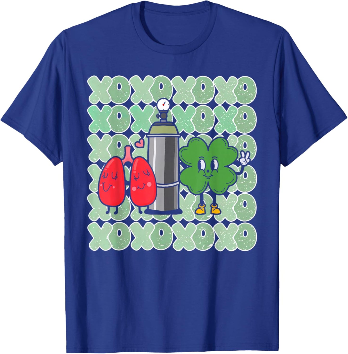 Respiratory Therapist ST Patrick's Day RT Lung Pulmonologist T-Shirt - T-Shirt | Royal