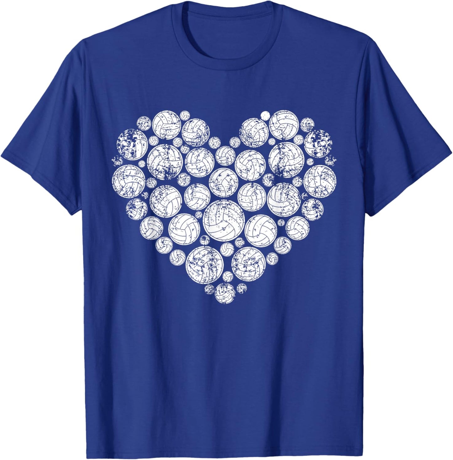 Volleyball Heart Valentine's Day Volleyball Lover Women Girl T-Shirt - T-Shirt | Royal