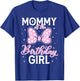 Mommy of The Birthday Girl Kids Family Matching Pink Bow T-Shirt - T-Shirt | Royal
