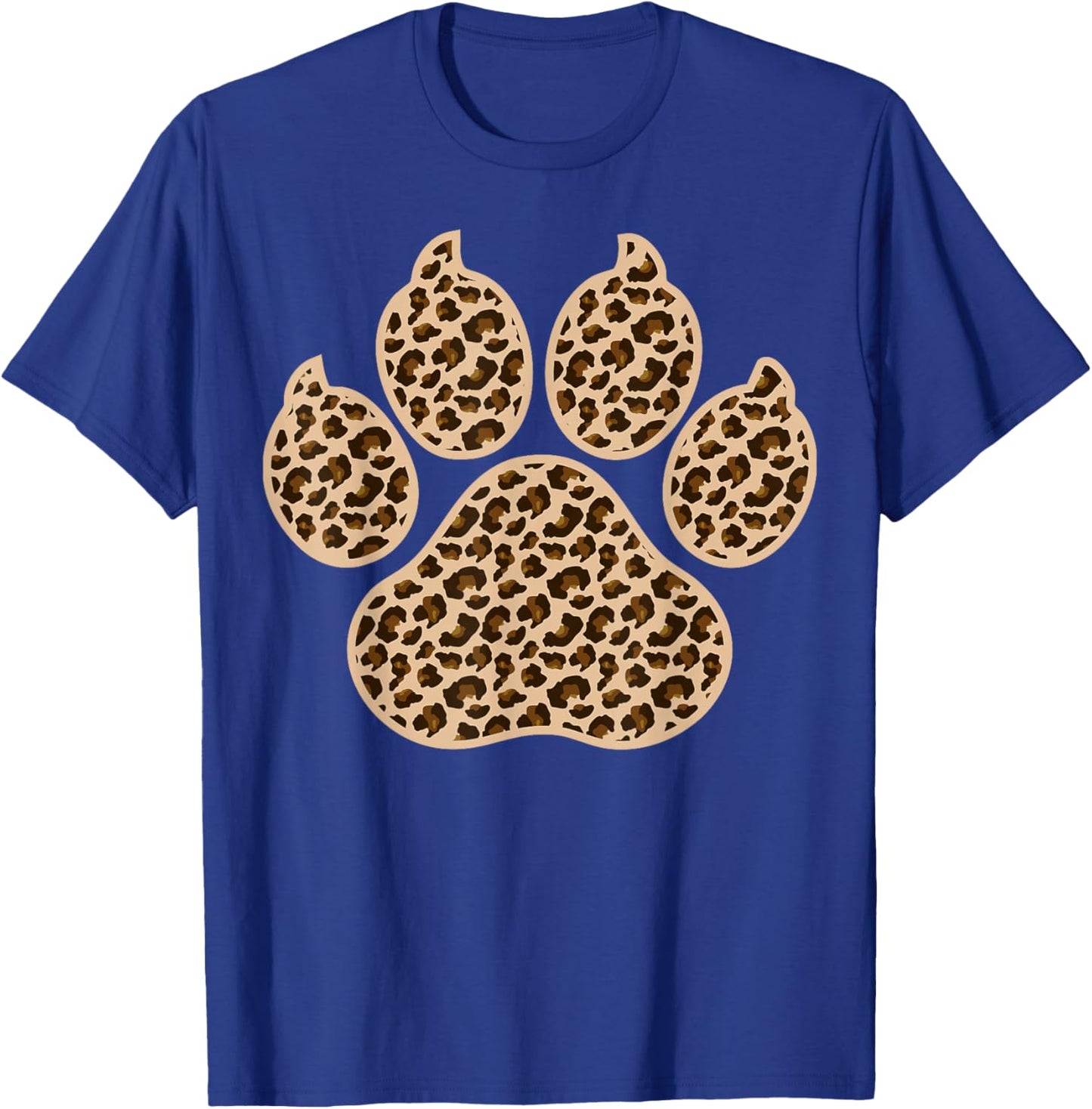 Cute Leopard Print Paw Kids Girls Animal Print Boys Cheetah T-Shirt - T-Shirt | Royal