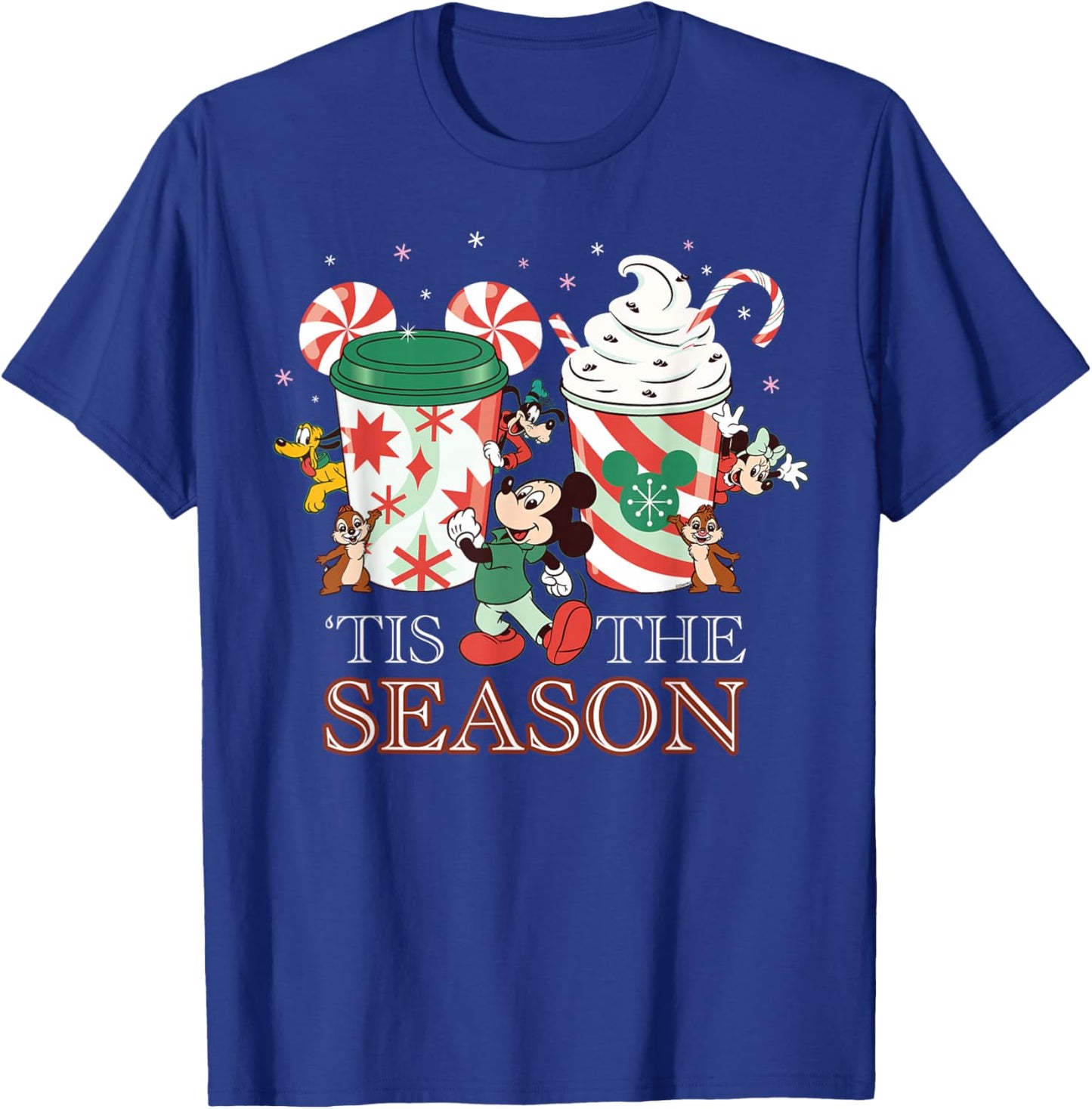 Disney Mickey & Friends 'Tis The Season Christmas Coffee T-Shirt - T-Shirt | Royal