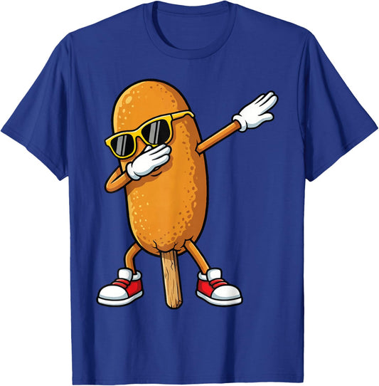 Corn Dog Dabbing T-Shirt - T-Shirt | Royal