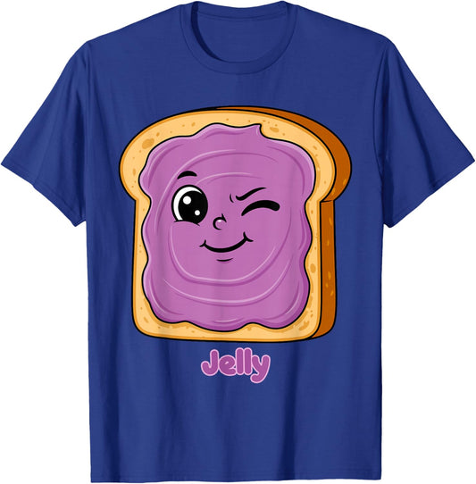 Funny Peanut Butter-Jelly Friends Cute Food Matching Couple T-Shirt - T-Shirt | Royal