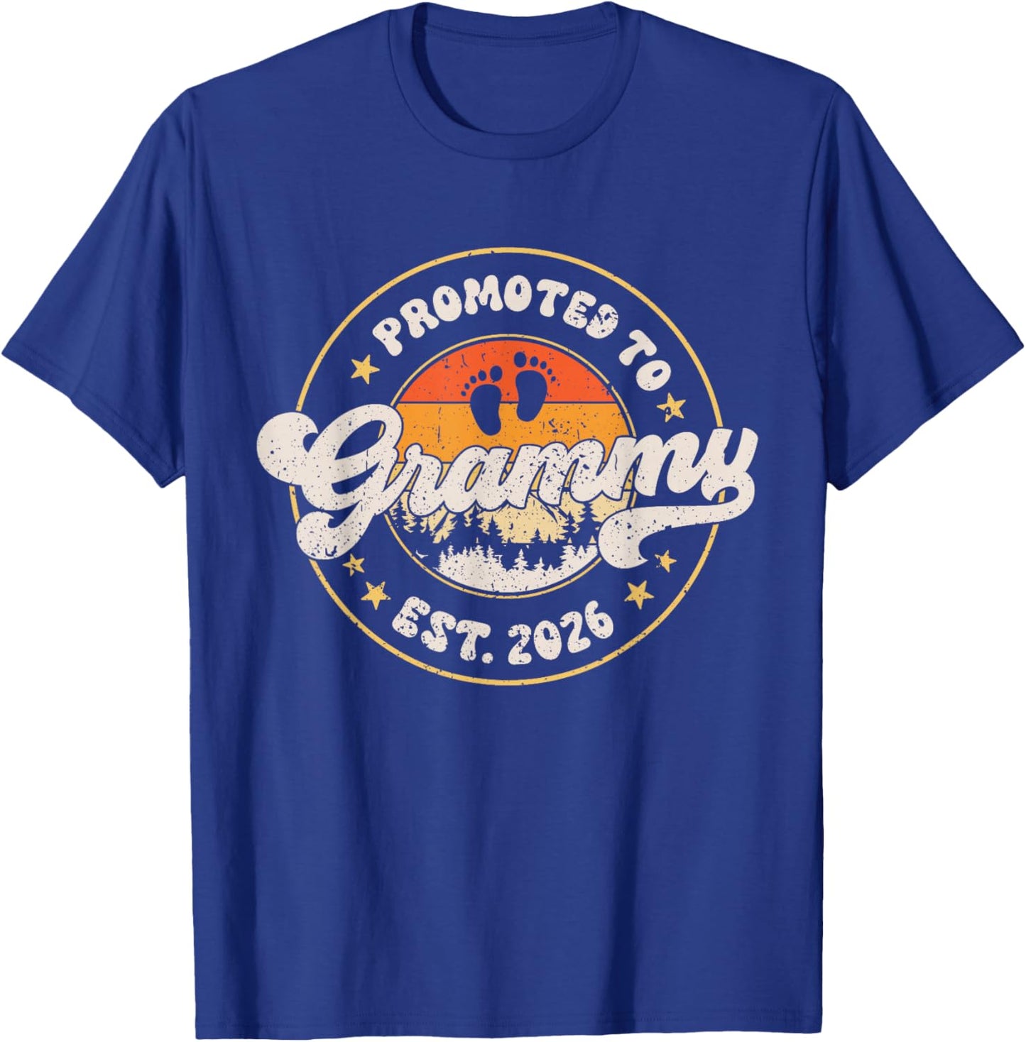 Promoted to Grammy Est. 2026 Grandmother Announcement T-Shirt - T-Shirt | Royal