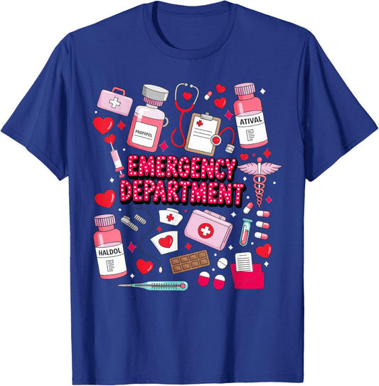 Emergency Department ED ER Nurse T-Shirt - T-Shirt | Royal