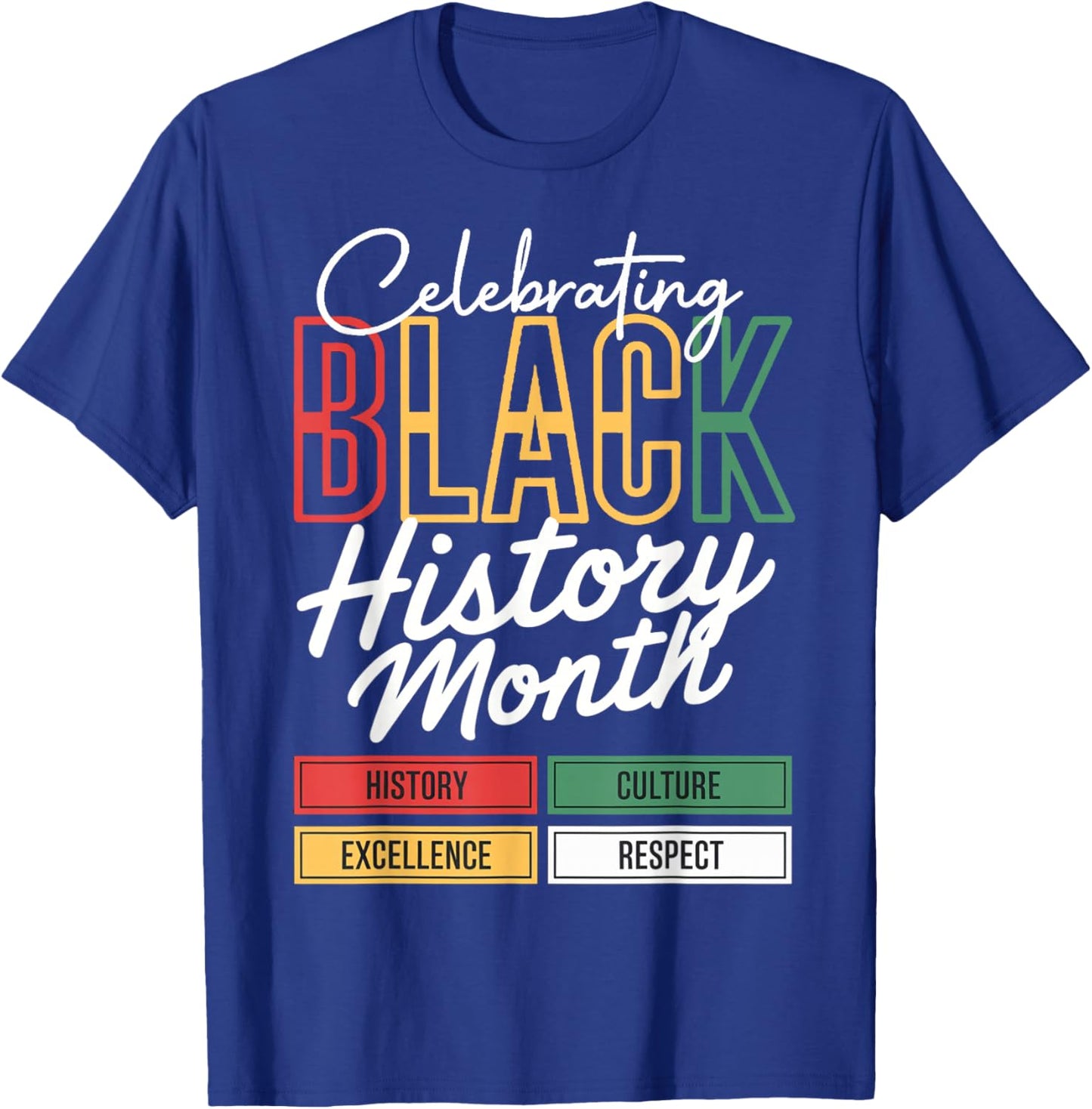 Celebrating Black History Month Afro African Men Women Kid T-Shirt - T-Shirt | Royal