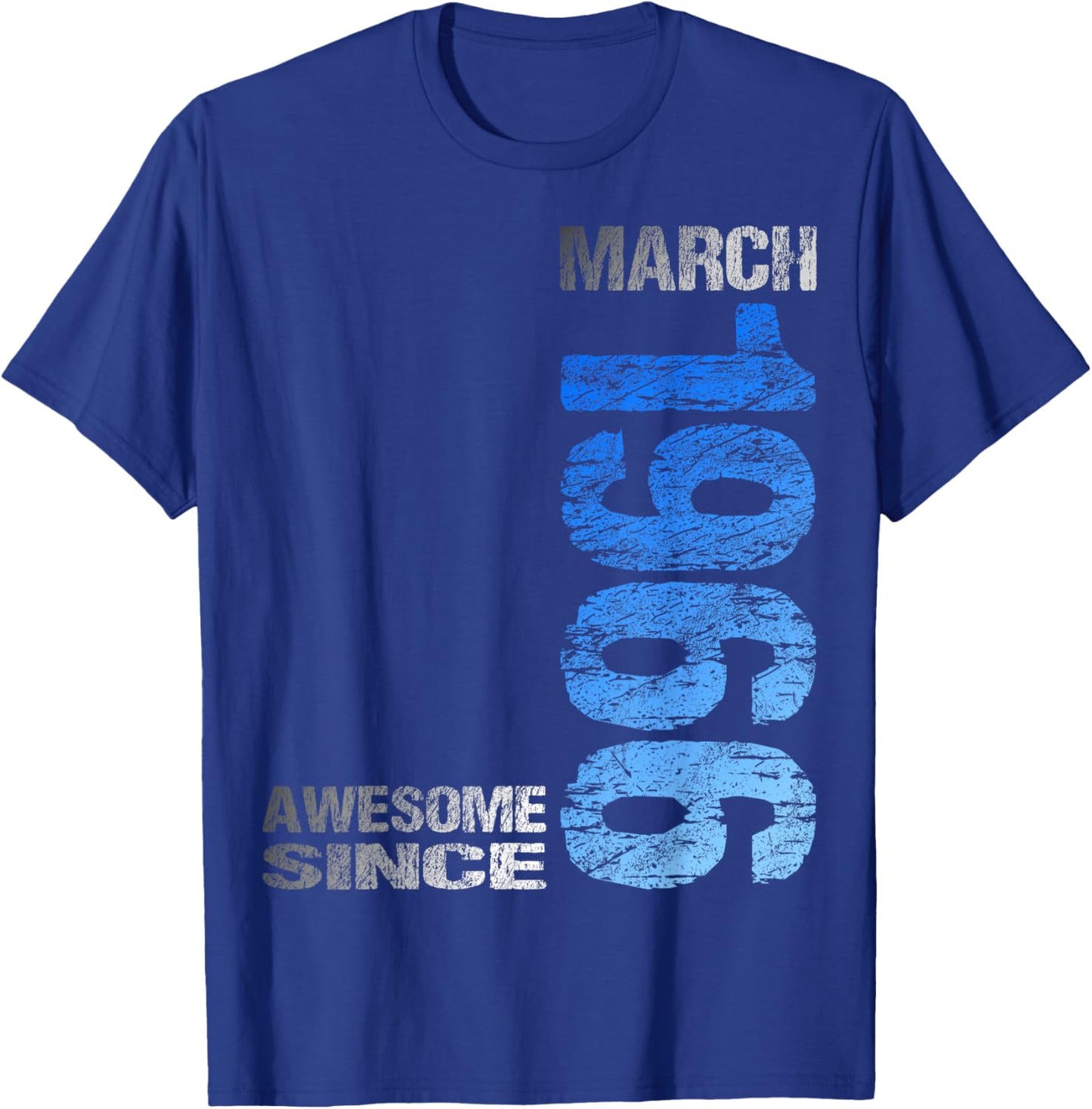 Awesome Since March 1966 Vintage 60. Birthday T-Shirt - T-Shirt | Royal