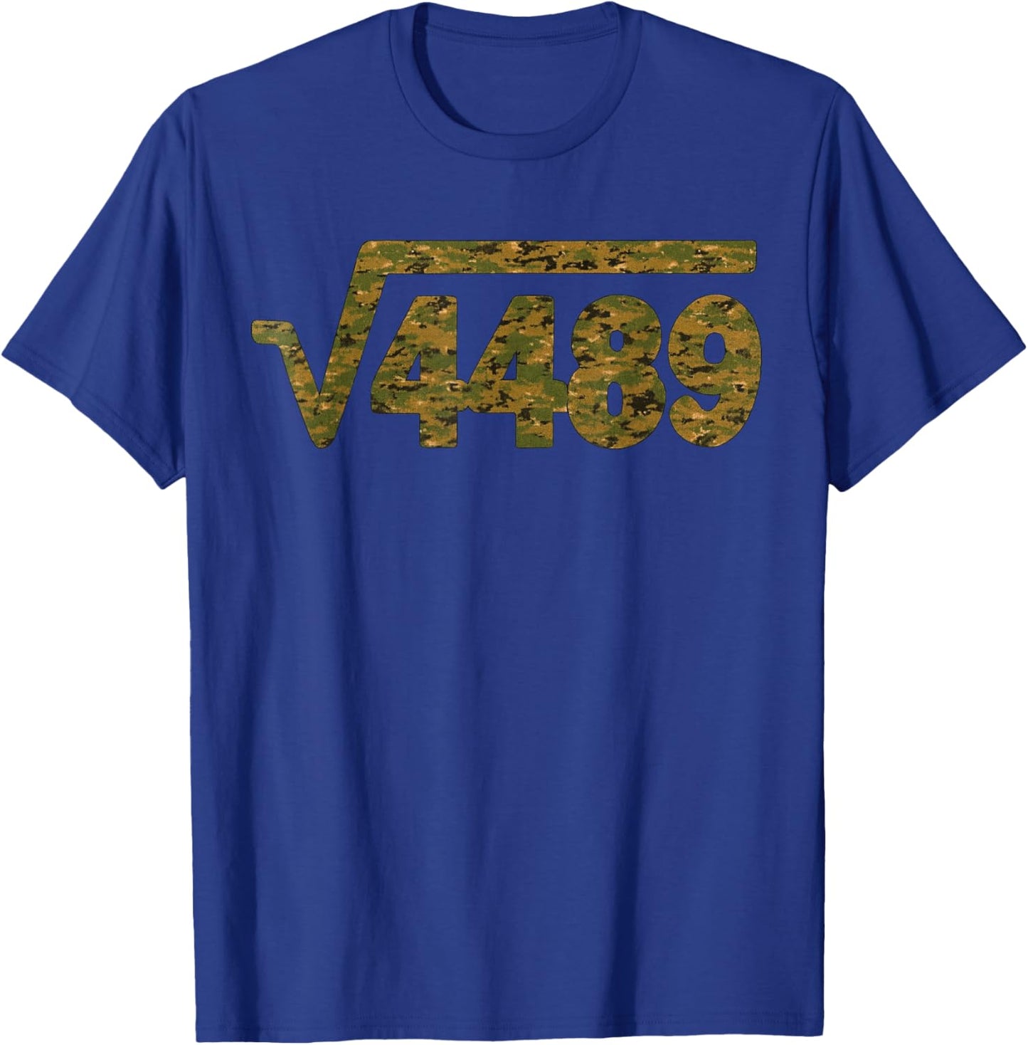6 7 Army Pattern Meme Square Root 4489 Slang Math Teacher T-Shirt - T-Shirt | Royal