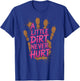 Kids Little Dirt Never Hurt Mud Run Mudder Trail Runner T-Shirt - T-Shirt | Royal