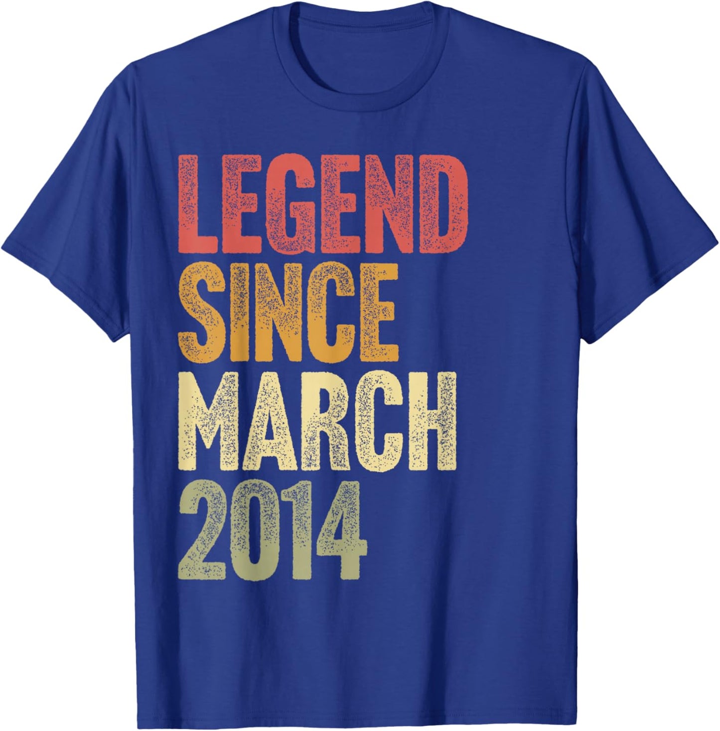 12 Year Old Legend Since March 2014 Retro 12th Birthday T-Shirt - T-Shirt | Royal