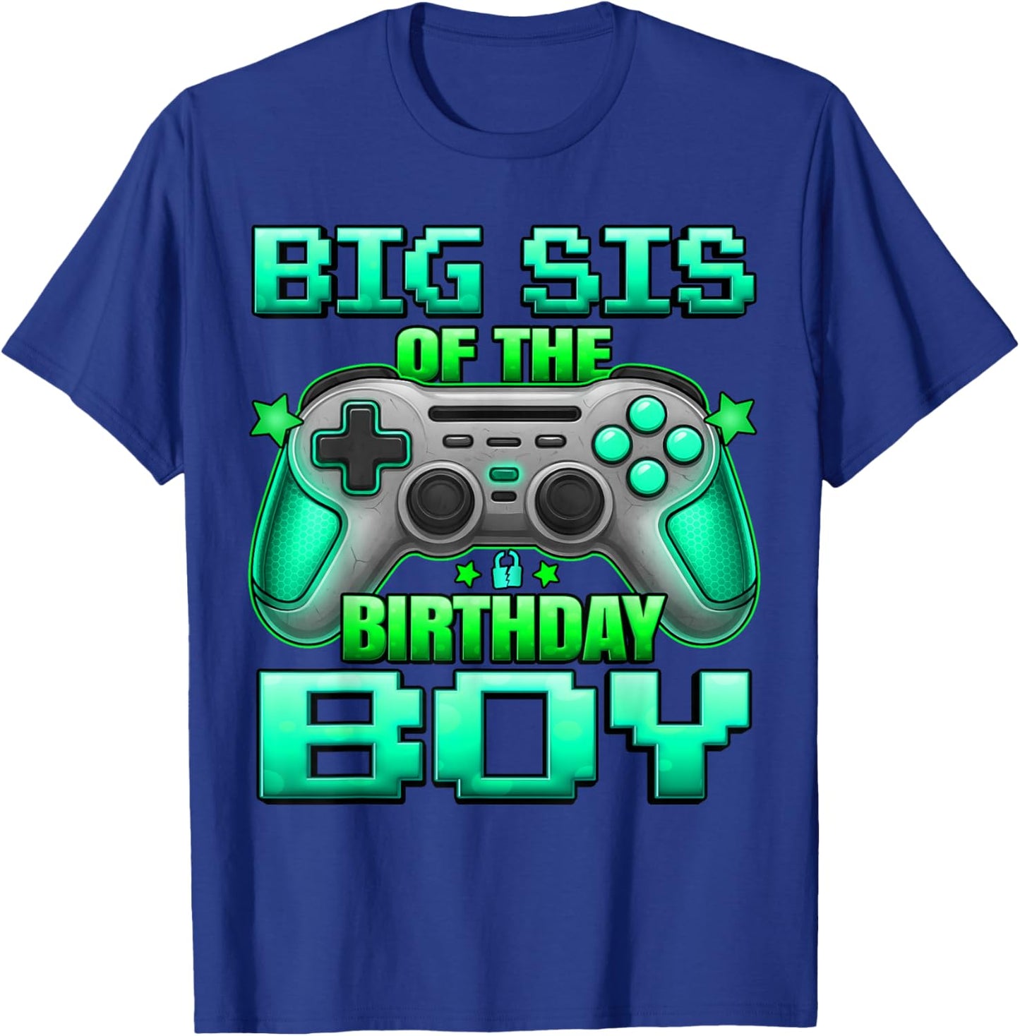 Big Sis of The Birthday Boy Matching Family Sister T-Shirt - T-Shirt | Royal