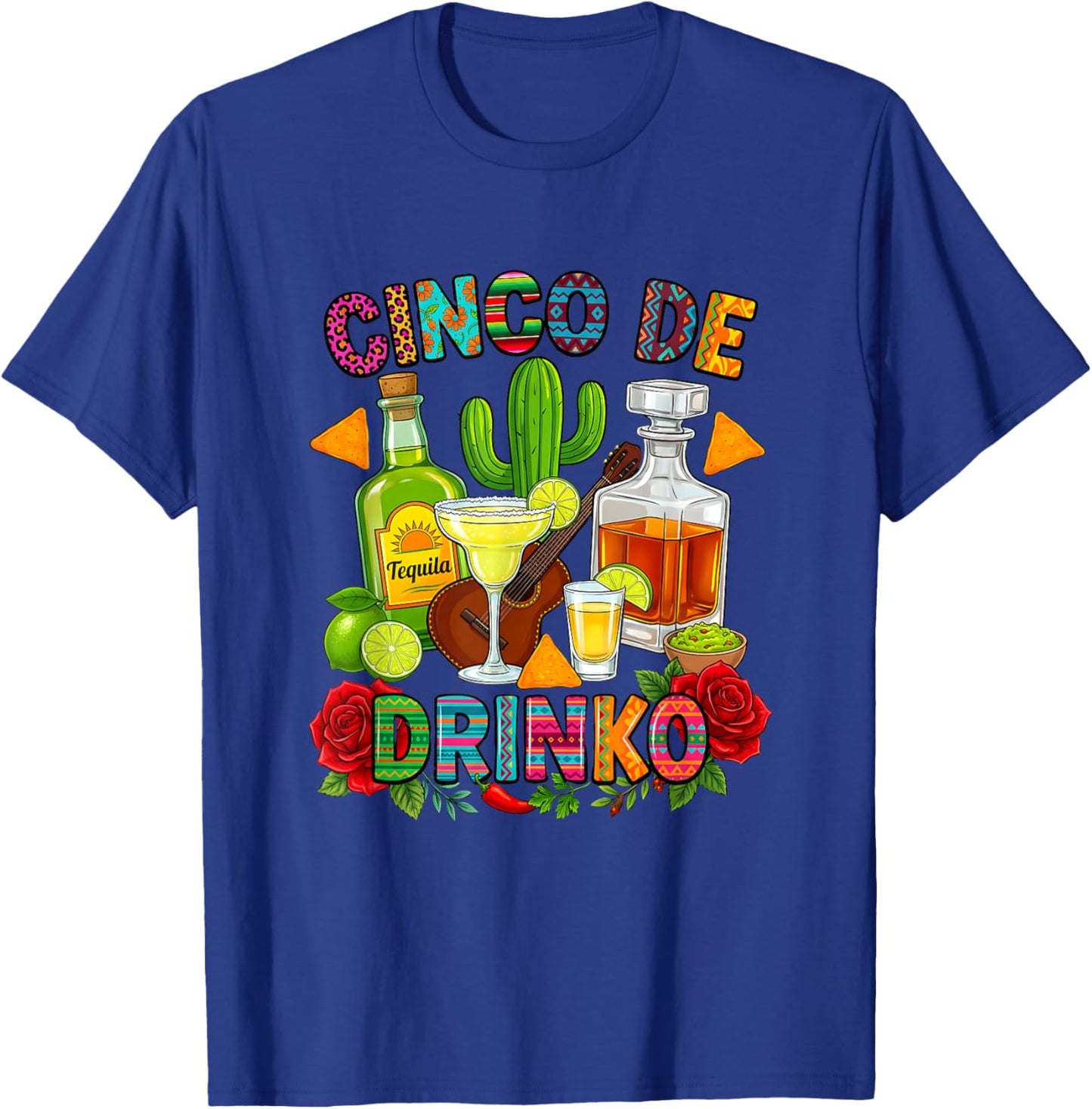 Cinco De Drinko Funny Margarita Party Fiesta Men Women T-Shirt - T-Shirt | Royal