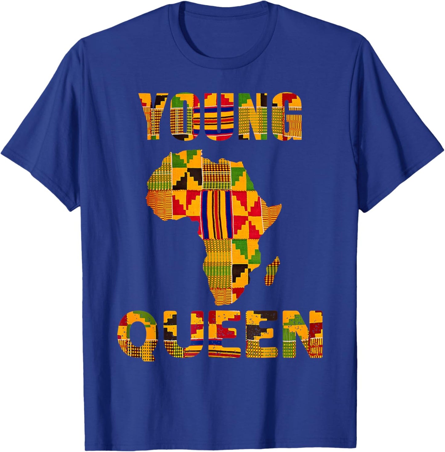 Cool African Kente Art Men Girls Kids African American Print T-Shirt - T-Shirt | Royal