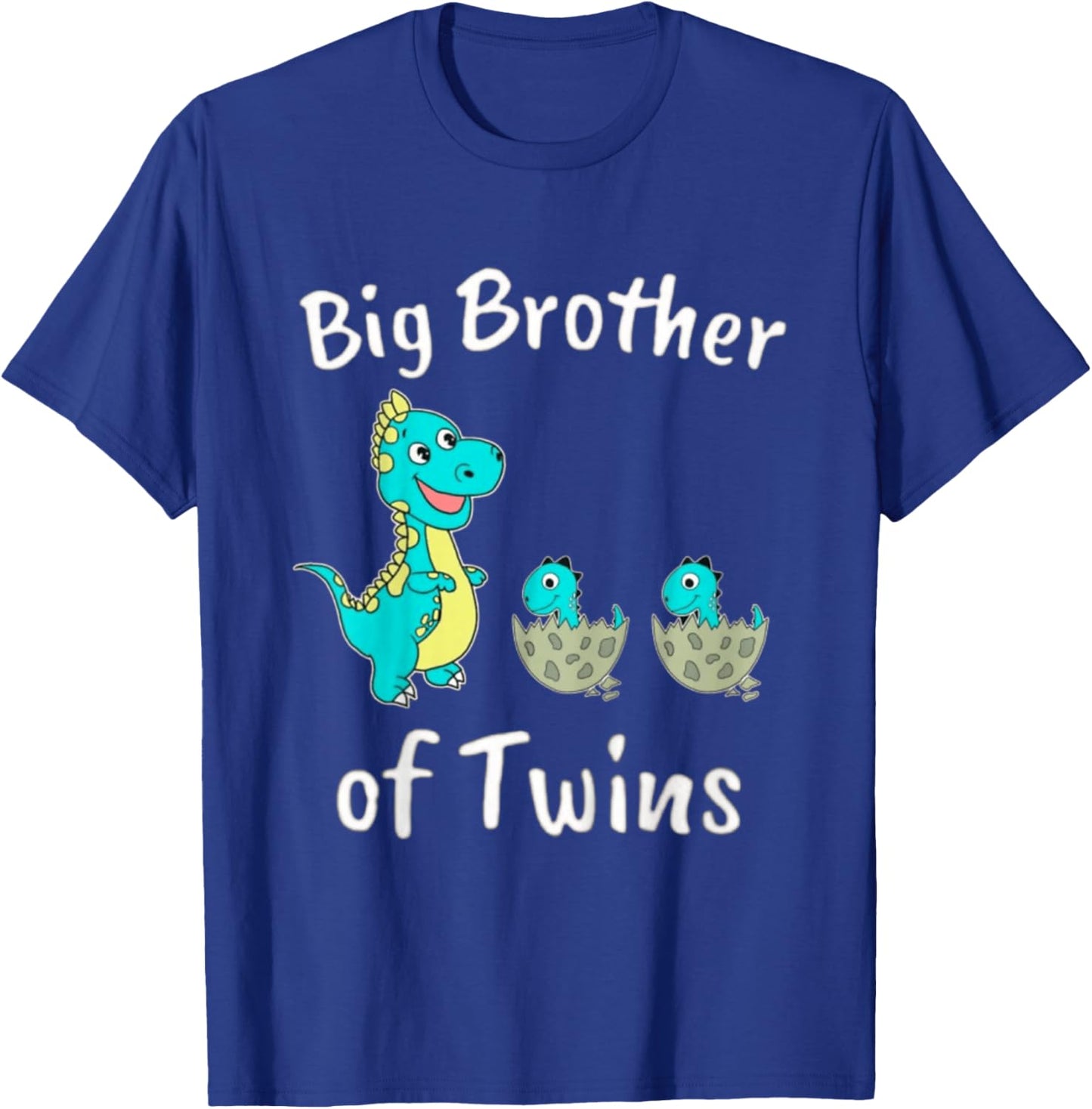 Kids I'm Going to Be A Big Brother of Twins Dino T-Shirt - T-Shirt | Royal